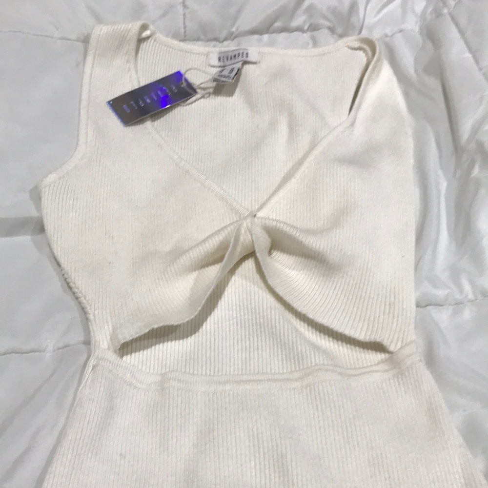 White cutout dress